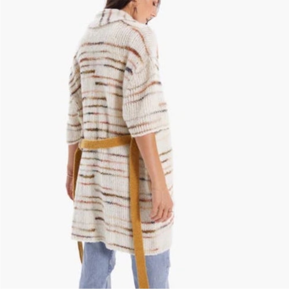 MOTHER The Drop short sleeve hip cardigan in between takes Alpaca Small/Medium - Picture 4 of 9